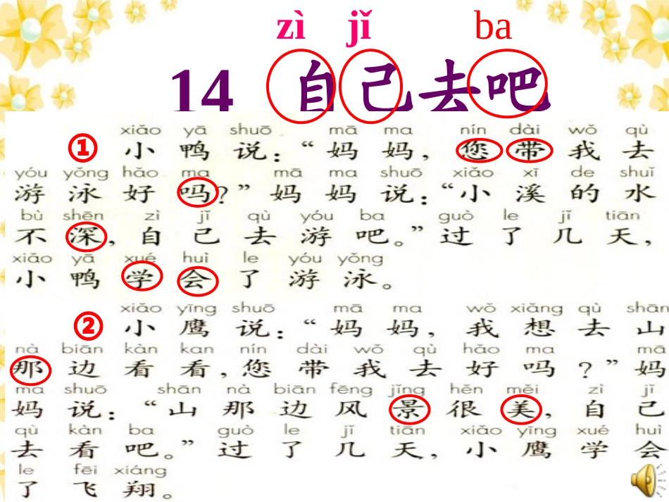 一年级《自己去吧》课件_第3页