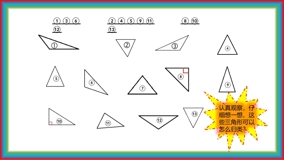 人教2011版小学数学四年级三角形的分类_第2页