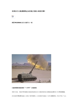 各国自行火炮