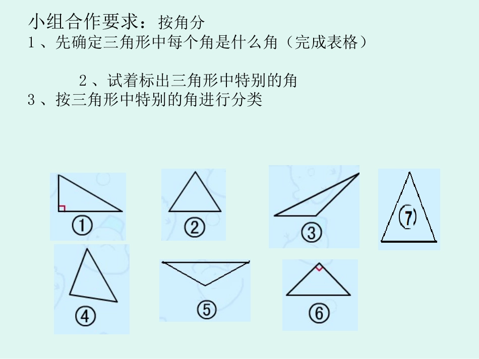 人教2011版小学数学四年级三角形分类_第3页