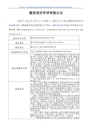 建设项目环评审批公示