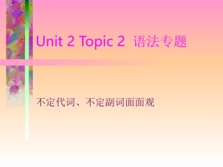 仁爱英语九上U2_T2_不定代词、不定副词面面观