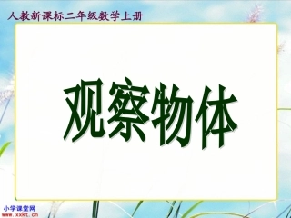 人教课标实验版数学二年级上册《观察物体》PPT课件