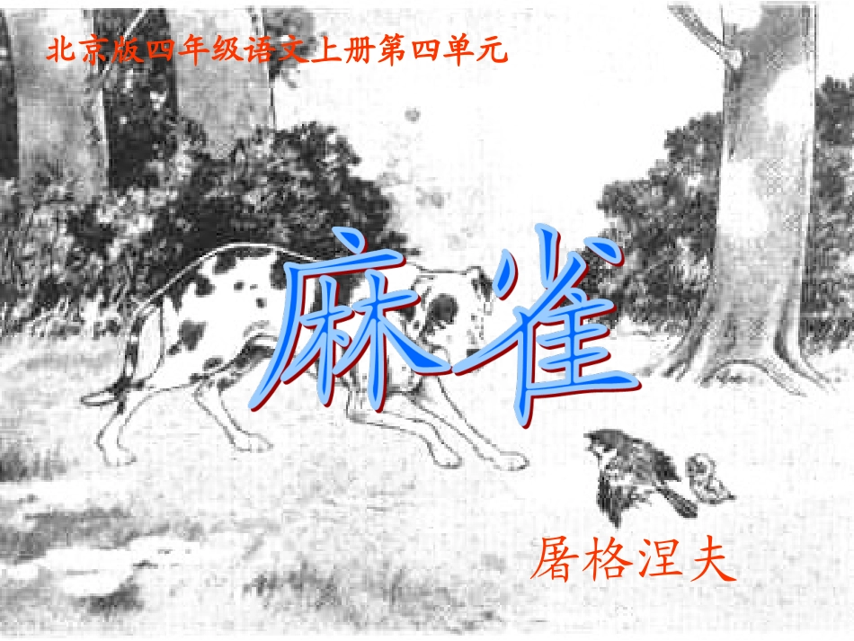 (北京版)四年级语文上册课件-麻雀-3_第1页