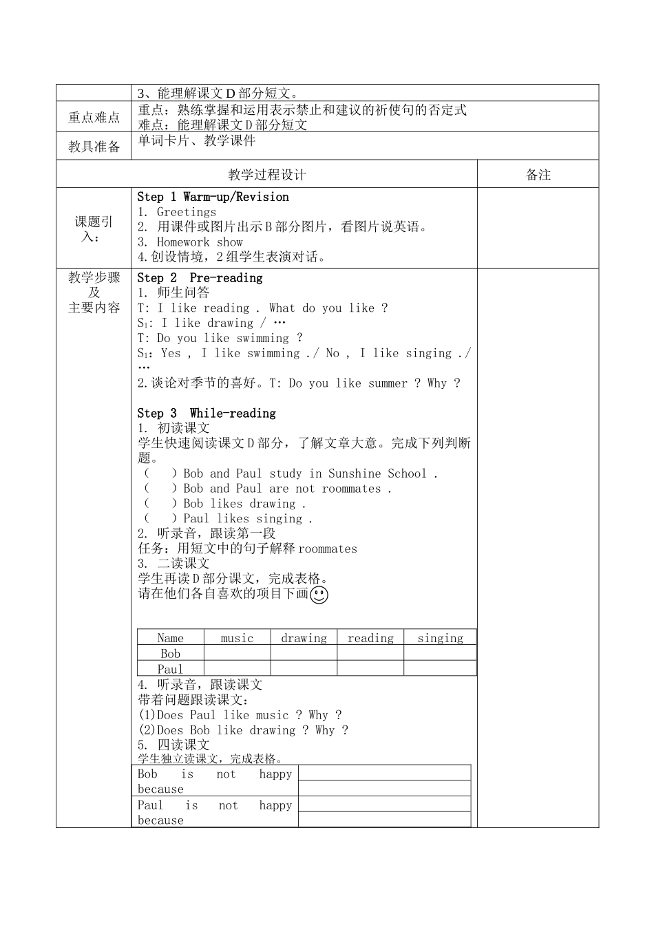 2015湘少版五下unit-4-Don't-talk-here教案_第3页