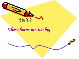 湘少版小学六上Unit-7-These-horns-are-too-big-ppt课件