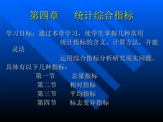 第四章 统计综合指标(2013.2修改)