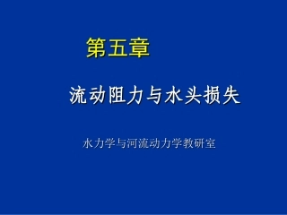 液流形态与水头损失(土木)