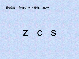 2015春湘教版语文一上《z-c-s》ppt课件1