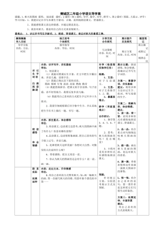 二上《1、秋天的图画》导学案