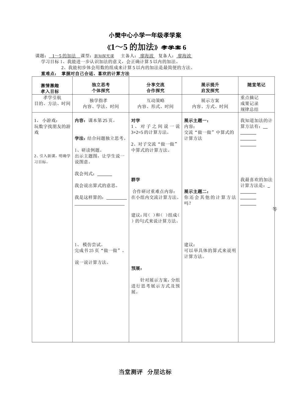 小樊中心小学一年级孝学案_第3页