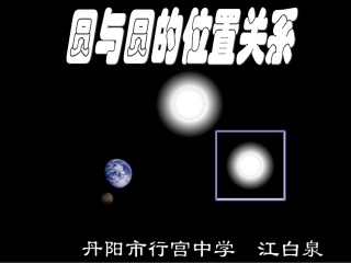 圆与圆的位置关系(行宫中学江白泉)