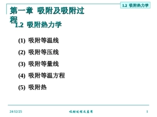 吸附热力学-吸附等温线