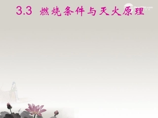 九年级化学上册-3.3-燃烧条件与灭火原理课件1-粤教版-粤教版