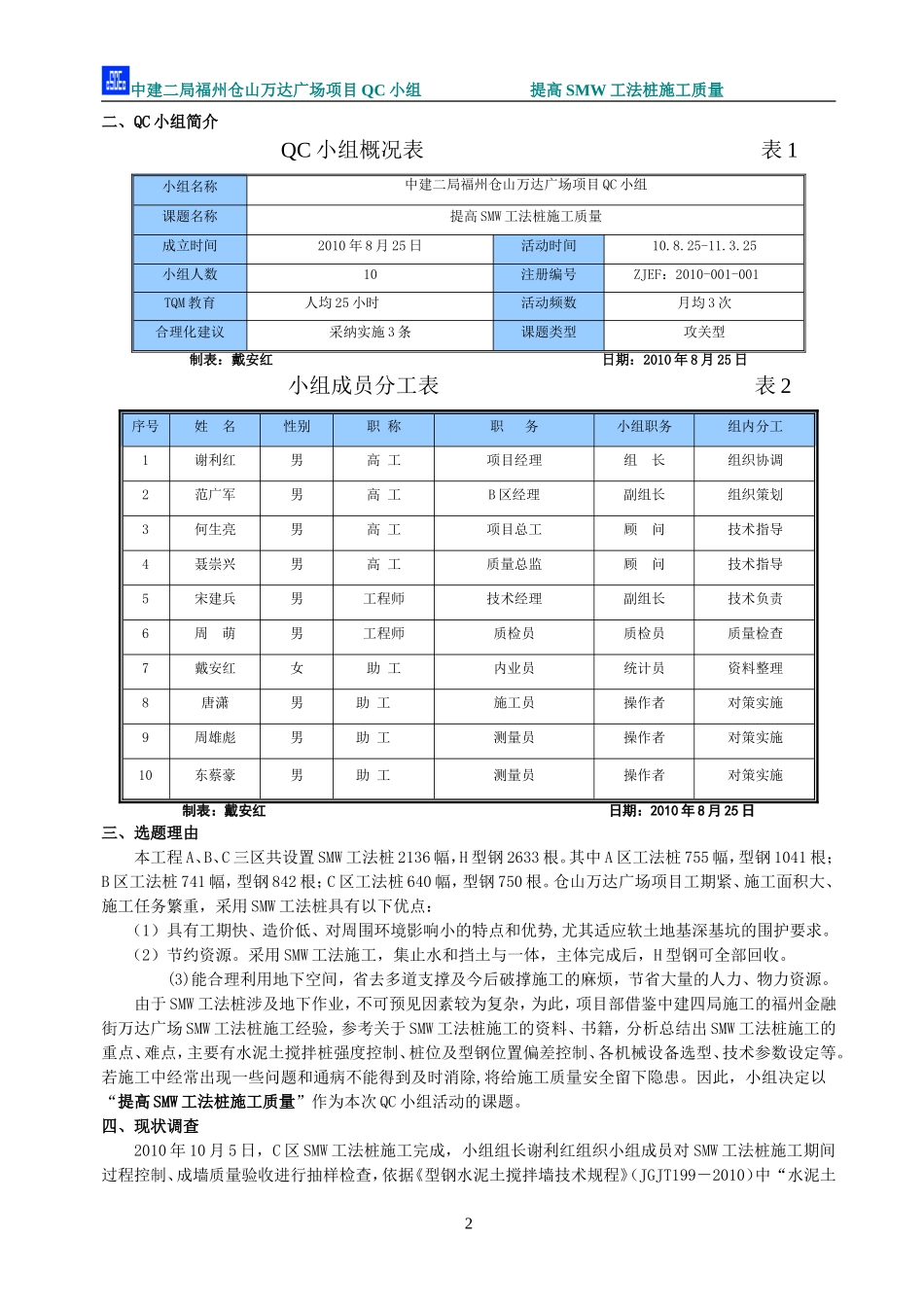 中建二局-福州仓山万达广场QC成果_第3页