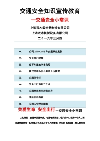 道路交通安全知识宣传资料