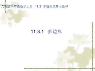11.3.1多边形.3多边形课件