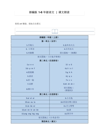 部编版6年级语文课文朗读