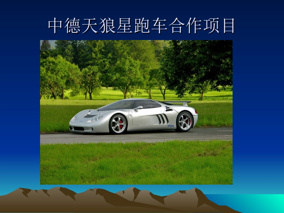 天狼星跑车介绍_第1页