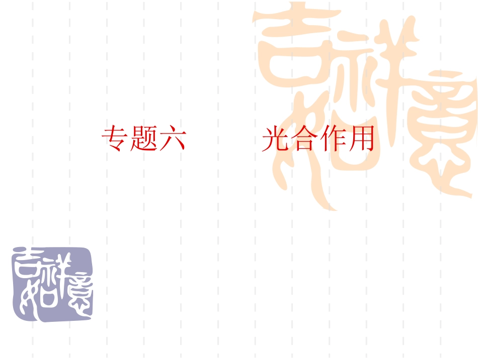 专题六-----光合作用_第1页