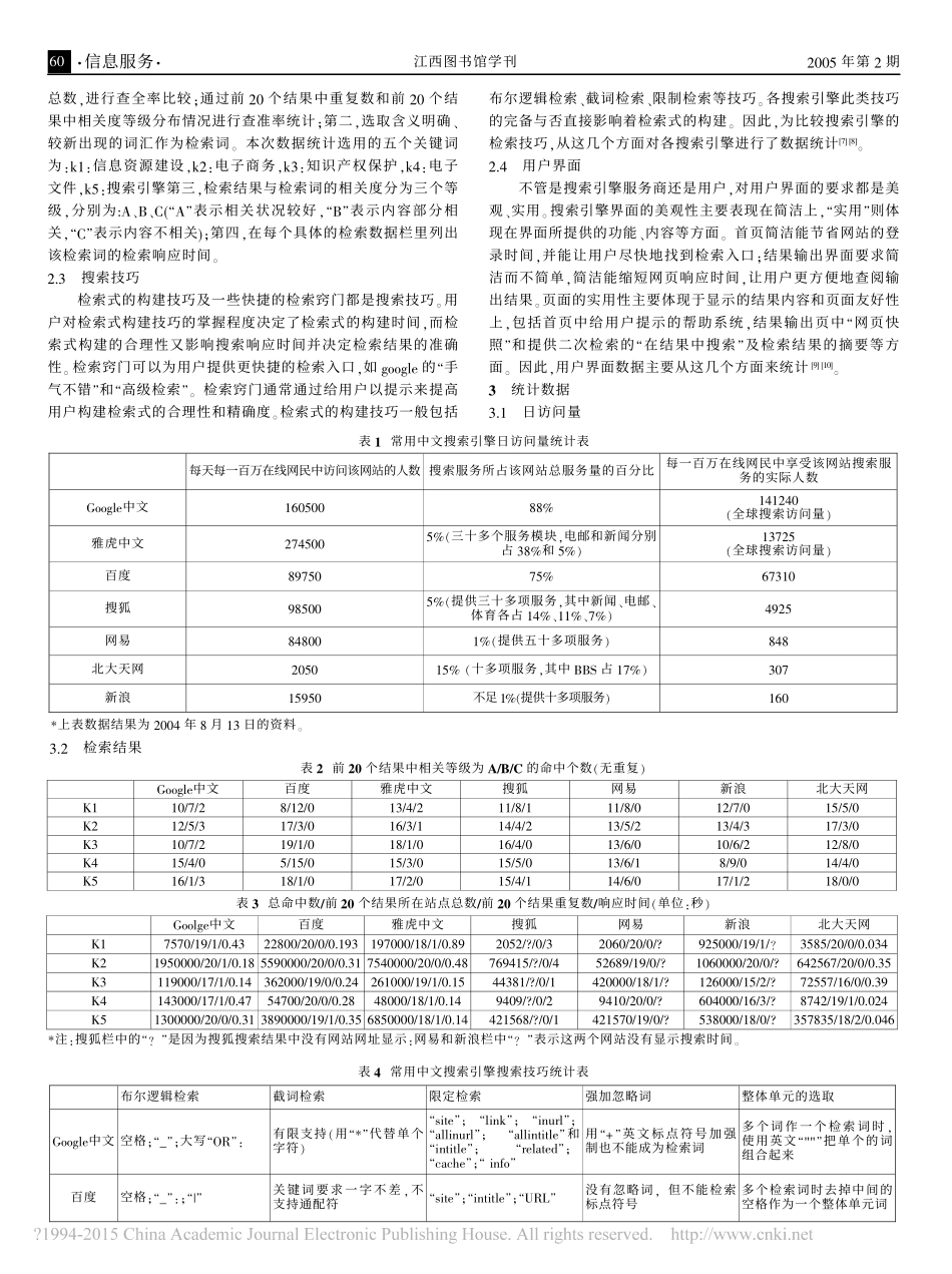 常用中文搜索引擎检索性能比较分析_李友良_第2页