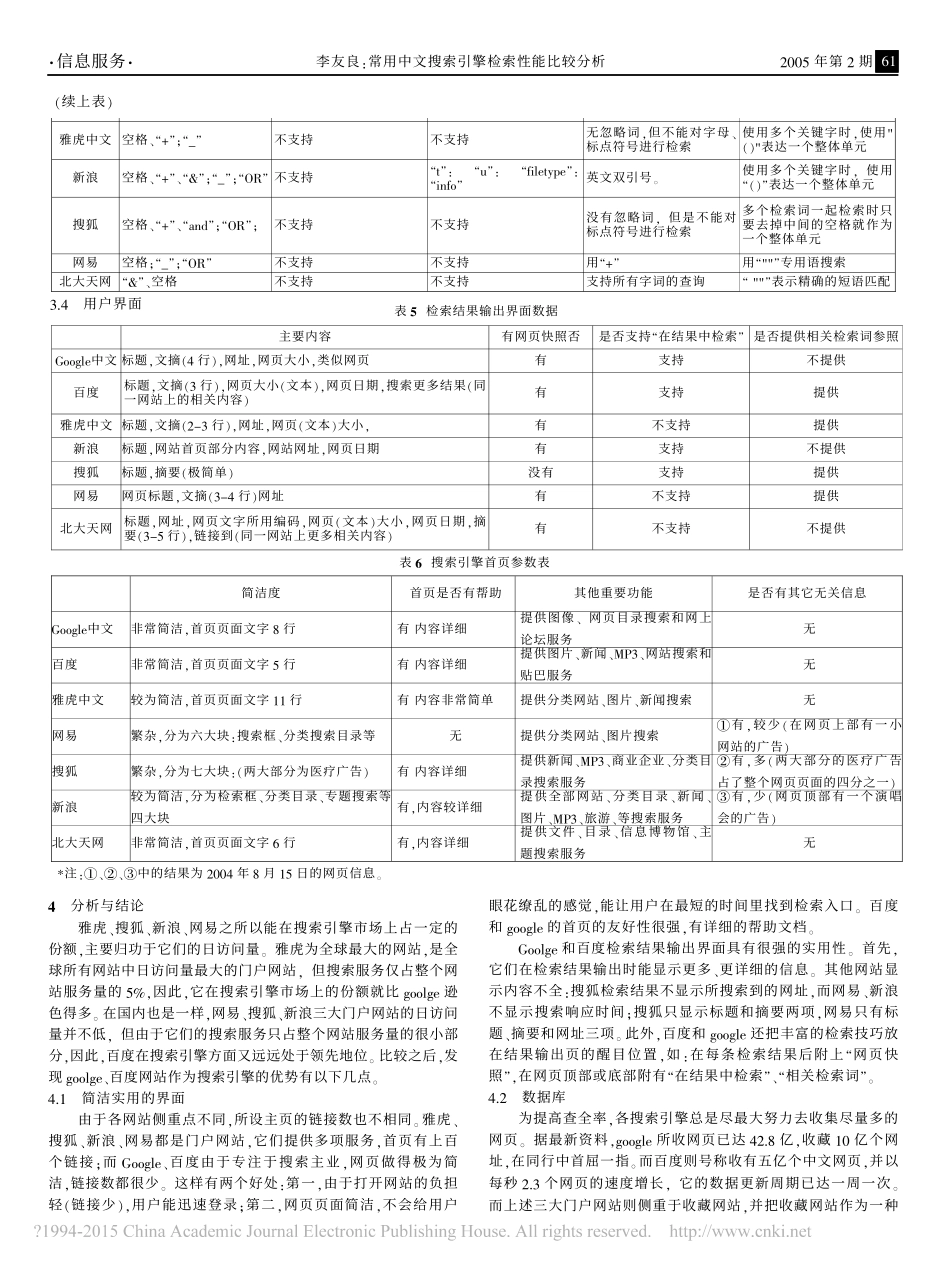 常用中文搜索引擎检索性能比较分析_李友良_第3页