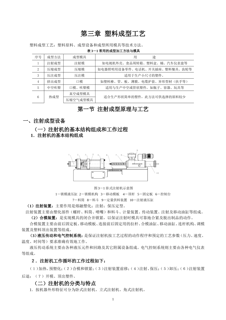 第三章 塑料成型工艺(教案)_第1页