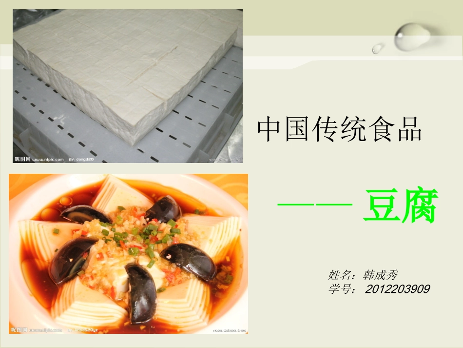 中国传统食品豆腐-综述_第1页