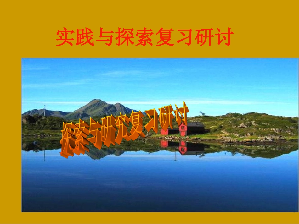 实践与探索复习研讨_第1页