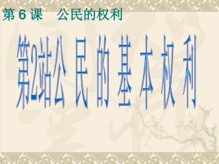 公民的基本权利