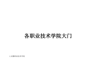 各职业技术学院大门