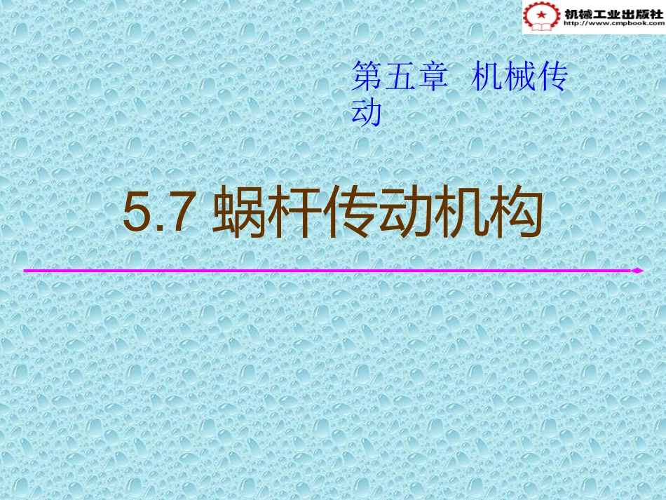 蜗杆传动机构_第1页