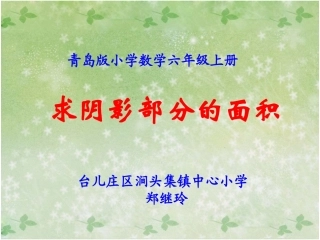 第38课时  回顾整理：求阴影部分的面积 涧头 郑继玲