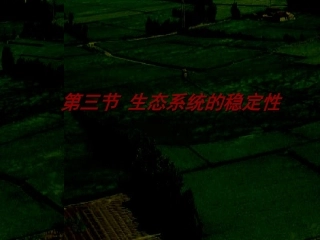 生态系统的稳定性