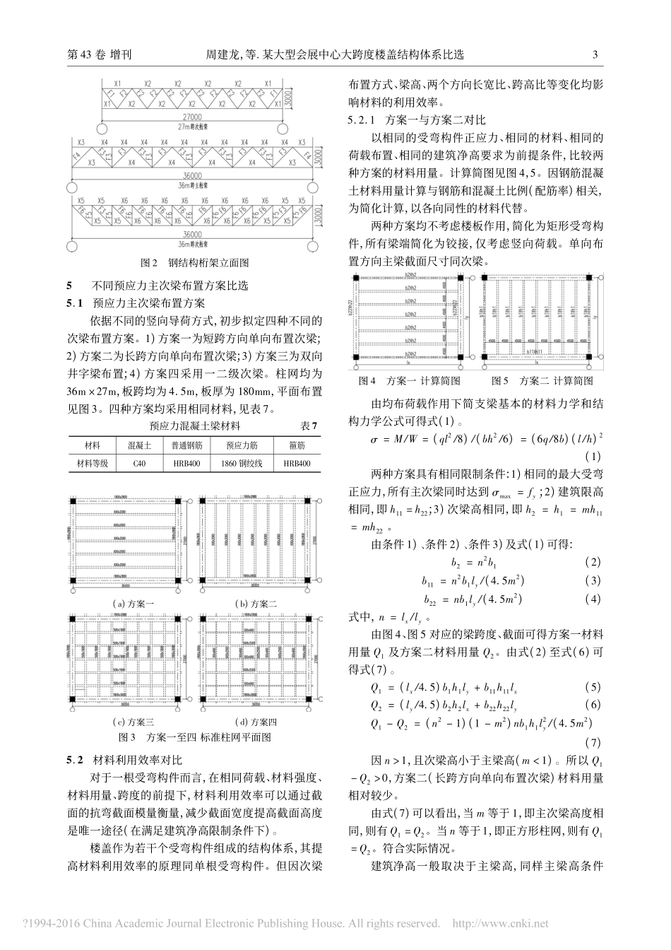 某大型会展中心大跨度楼盖结构体系比选_周建龙_第3页