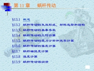 蜗杆传动的失效形式