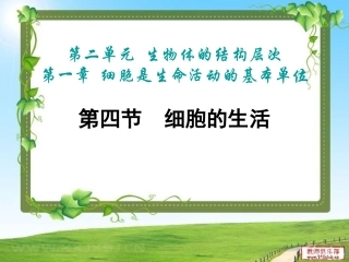 细胞生活(课件)
