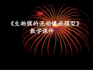 人教版教学课件云南省弥勒县庆来中学2011-2012学年高一生物 流动镶嵌模型(课件)