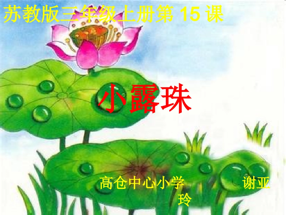 小露珠上课课件_第2页