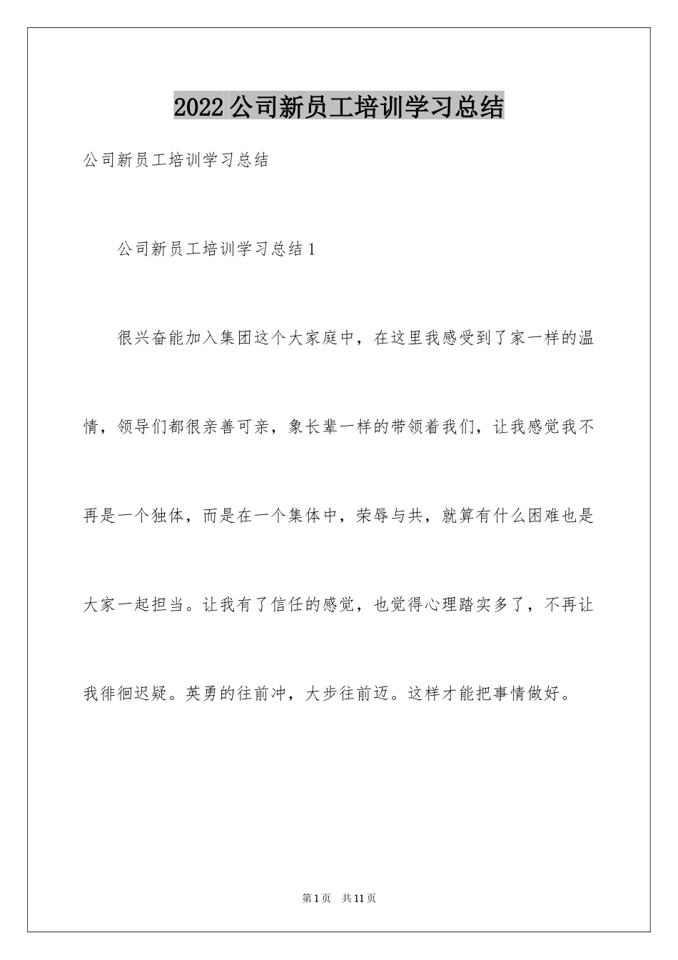 2024公司新员工培训学习总结_4_第1页