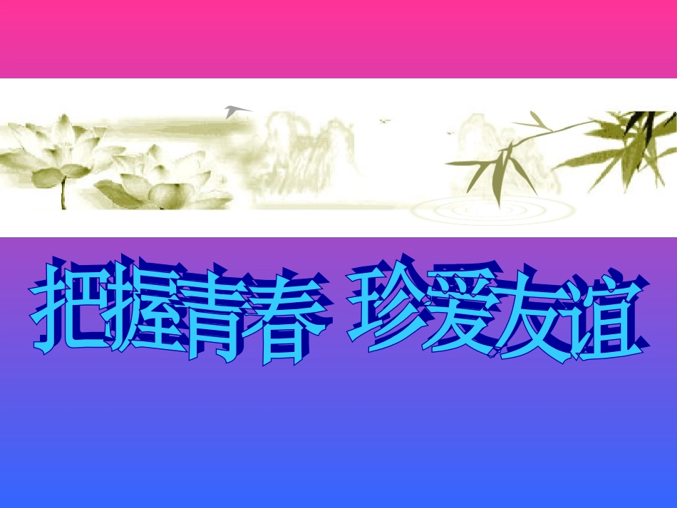 把握青春珍爱友谊[1]_第2页