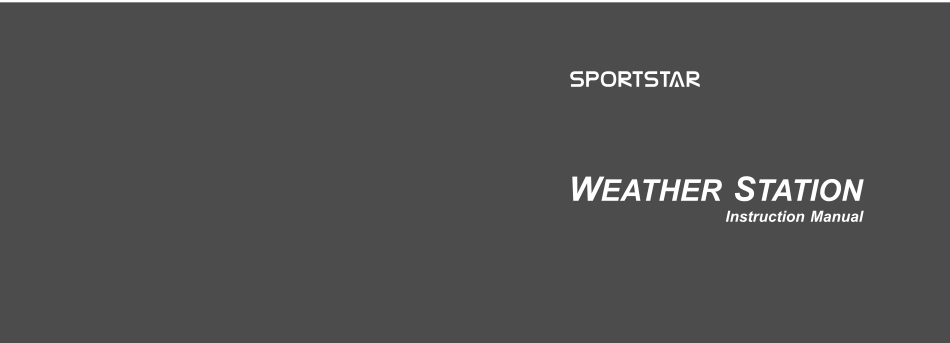 手持式户外工作站Weather Station 中英文说明书_第1页