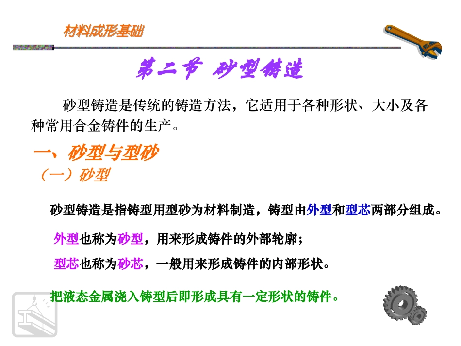 第二节  砂型铸造_第1页