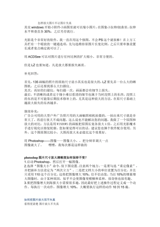 放大图盘不失真的方法