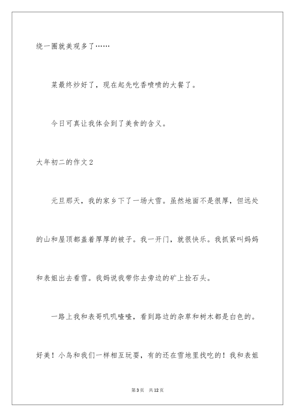 2024大年初二的作文_4_第3页