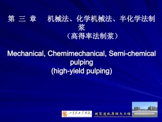 第四章 高得率法制浆