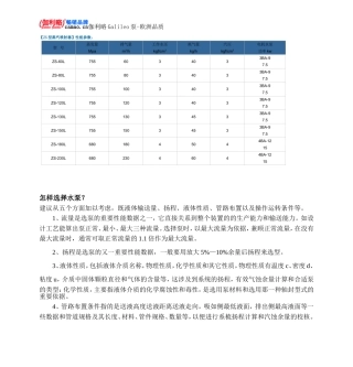 ZS型蒸汽喷射器性能参数