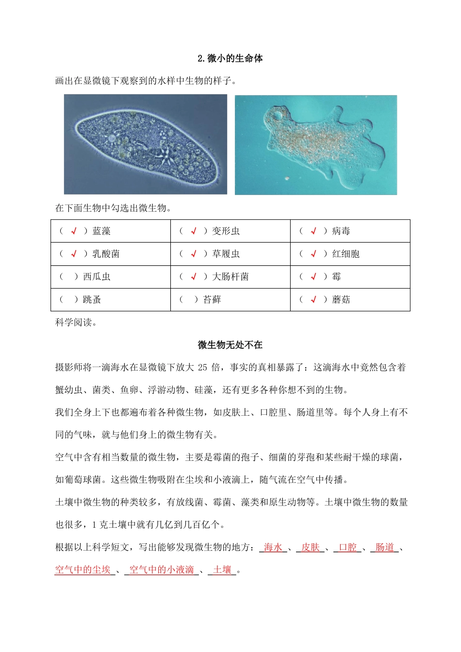 2022年新苏教版科学五年级下册学生活动手册答案精心整理_第2页