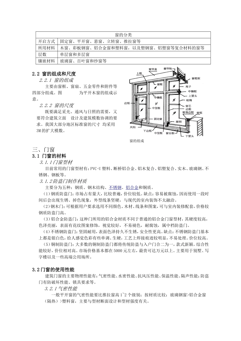 房屋建筑 门窗_第3页