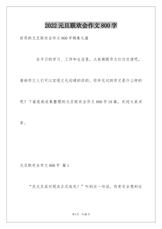 2024元旦联欢会作文800字_1